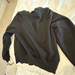 Bohme puff shoulder crop sweatshirt